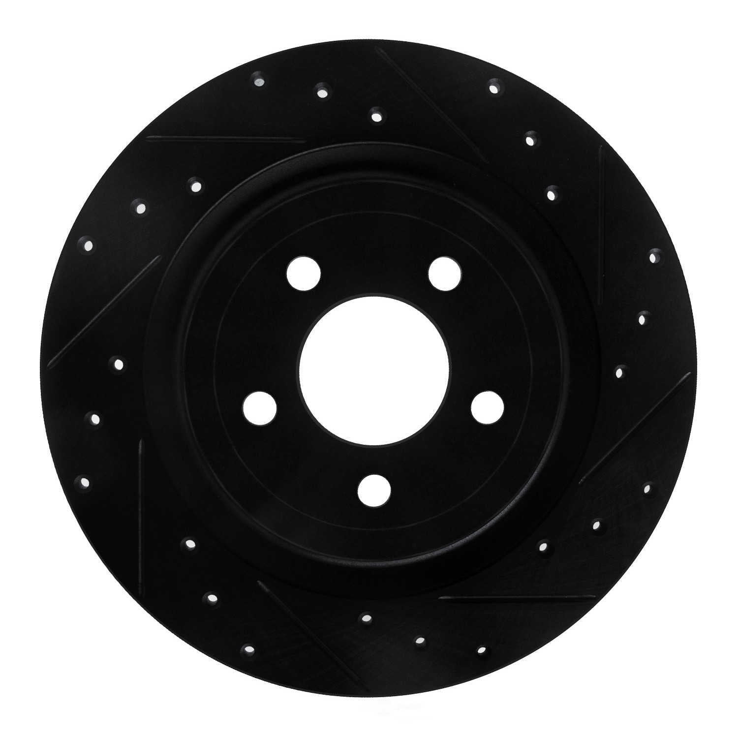Dynamic Friction Company 633-54280R DFC Brake Rotor - Drilled And Slotted - Black