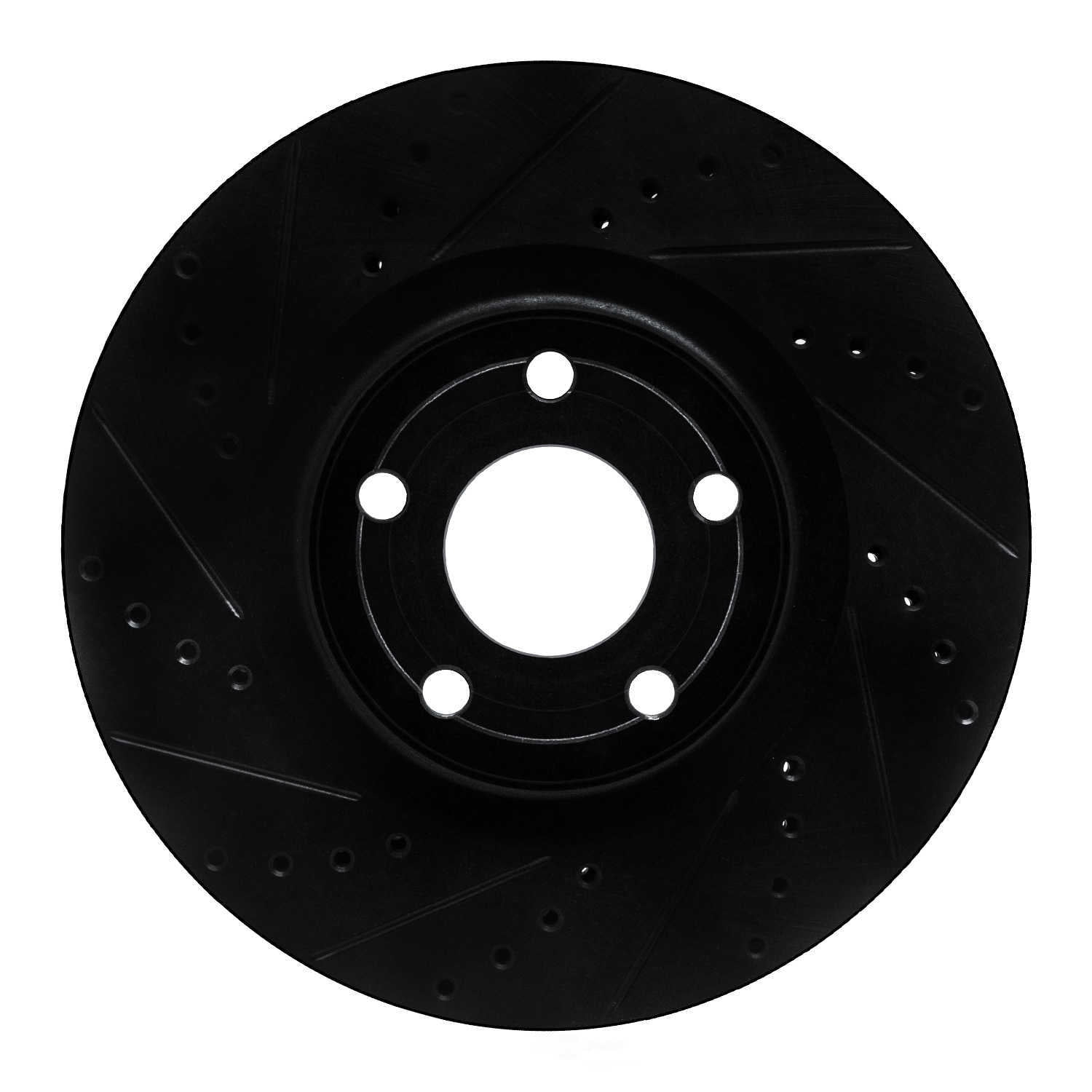 Dynamic Friction Company 633-54281L DFC Brake Rotor - Drilled And Slotted - Black