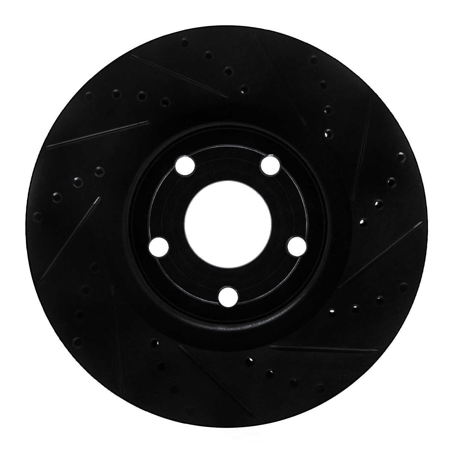 Dynamic Friction Company 633-54281R DFC Brake Rotor - Drilled And Slotted - Black
