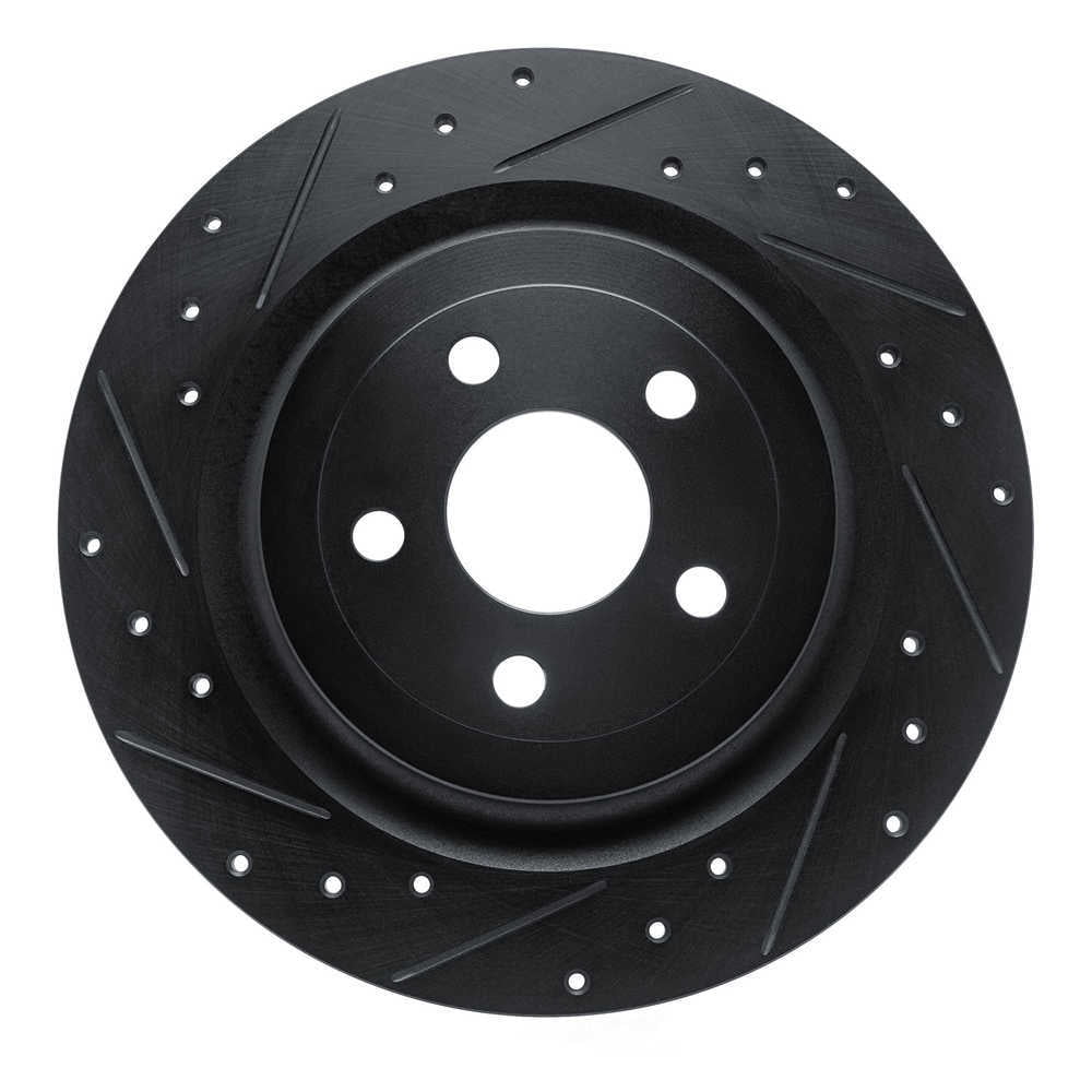 Dynamic Friction Company 633-54282L DFC Brake Rotor - Drilled And Slotted - Black