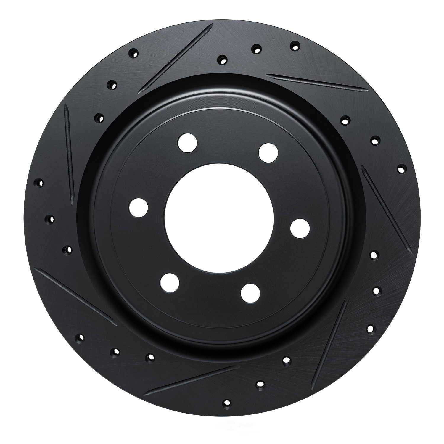 Dynamic Friction Company 633-54289L DFC Brake Rotor - Drilled And Slotted - Black