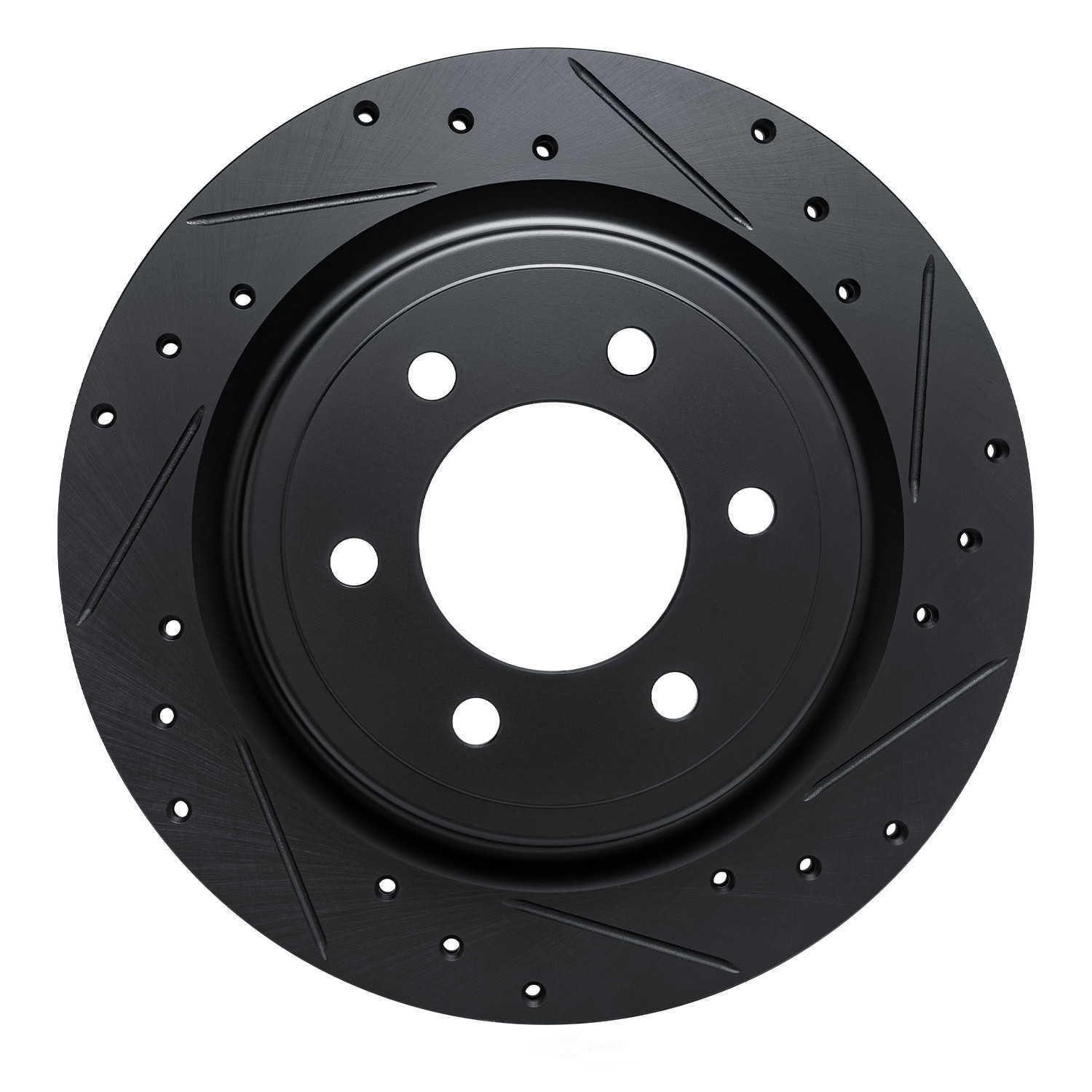 Dynamic Friction Company 633-54289R DFC Brake Rotor - Drilled And Slotted - Black