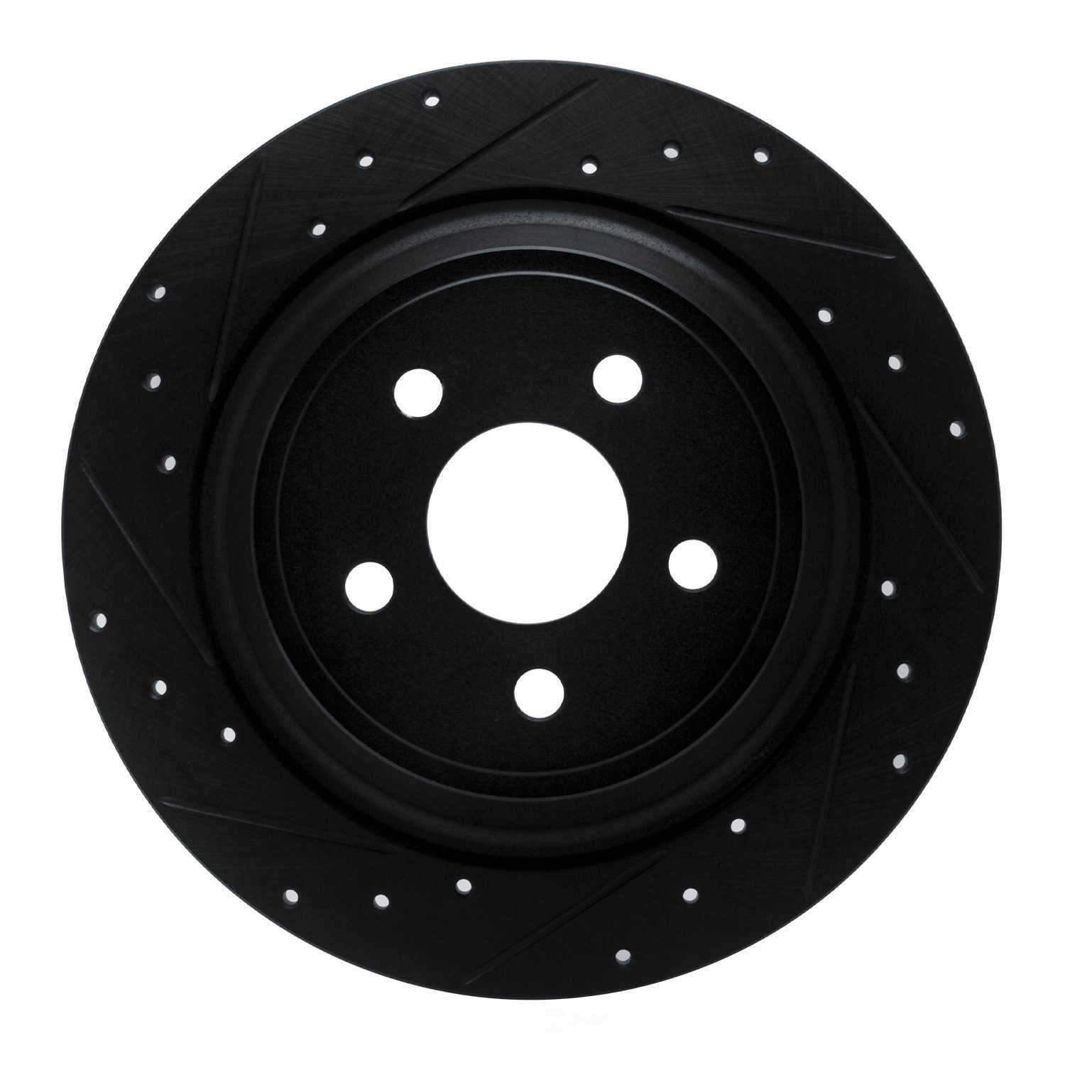 Dynamic Friction Company 633-55005L DFC Brake Rotor - Drilled And Slotted - Black