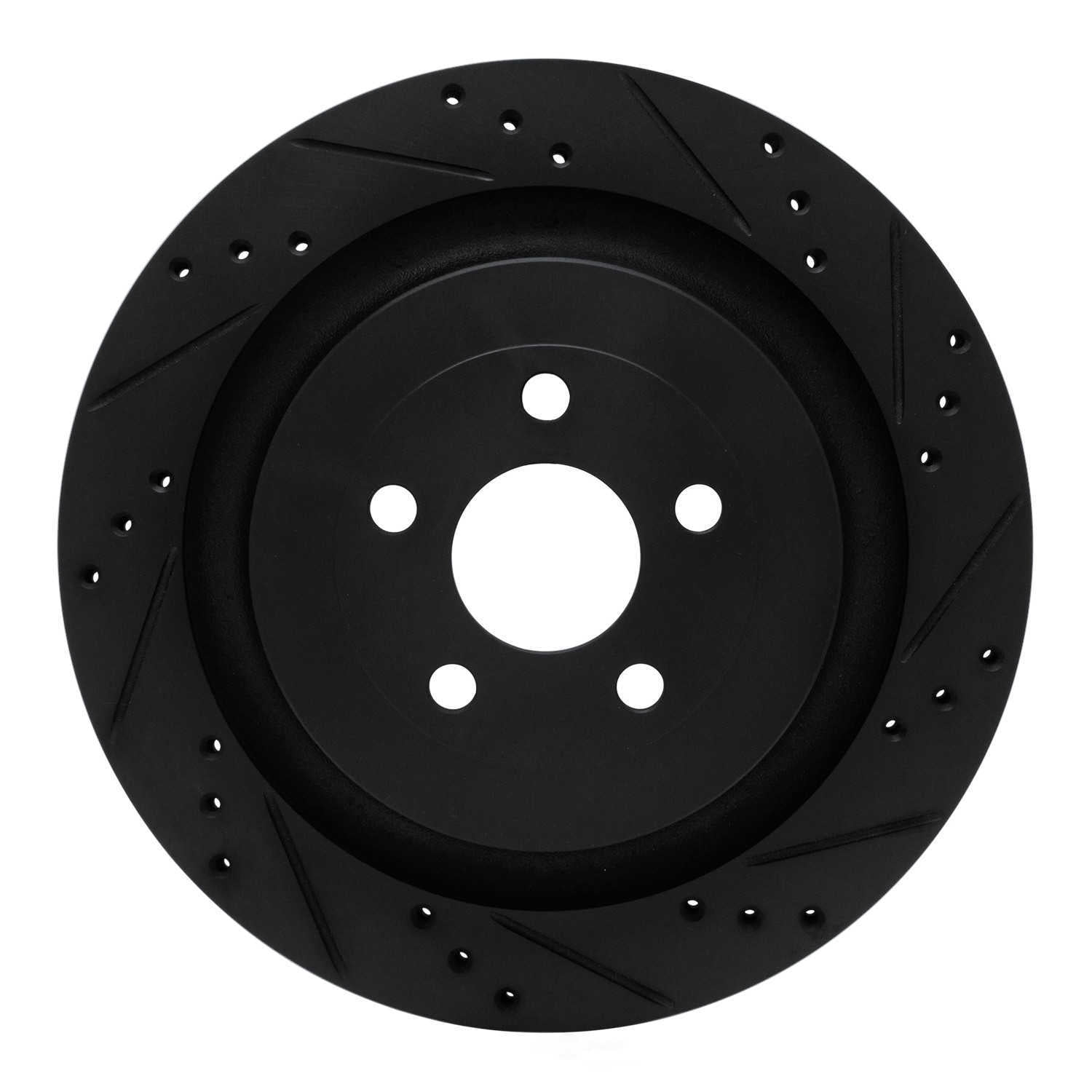 Dynamic Friction Company 633-55010R DFC Brake Rotor - Drilled And Slotted - Black