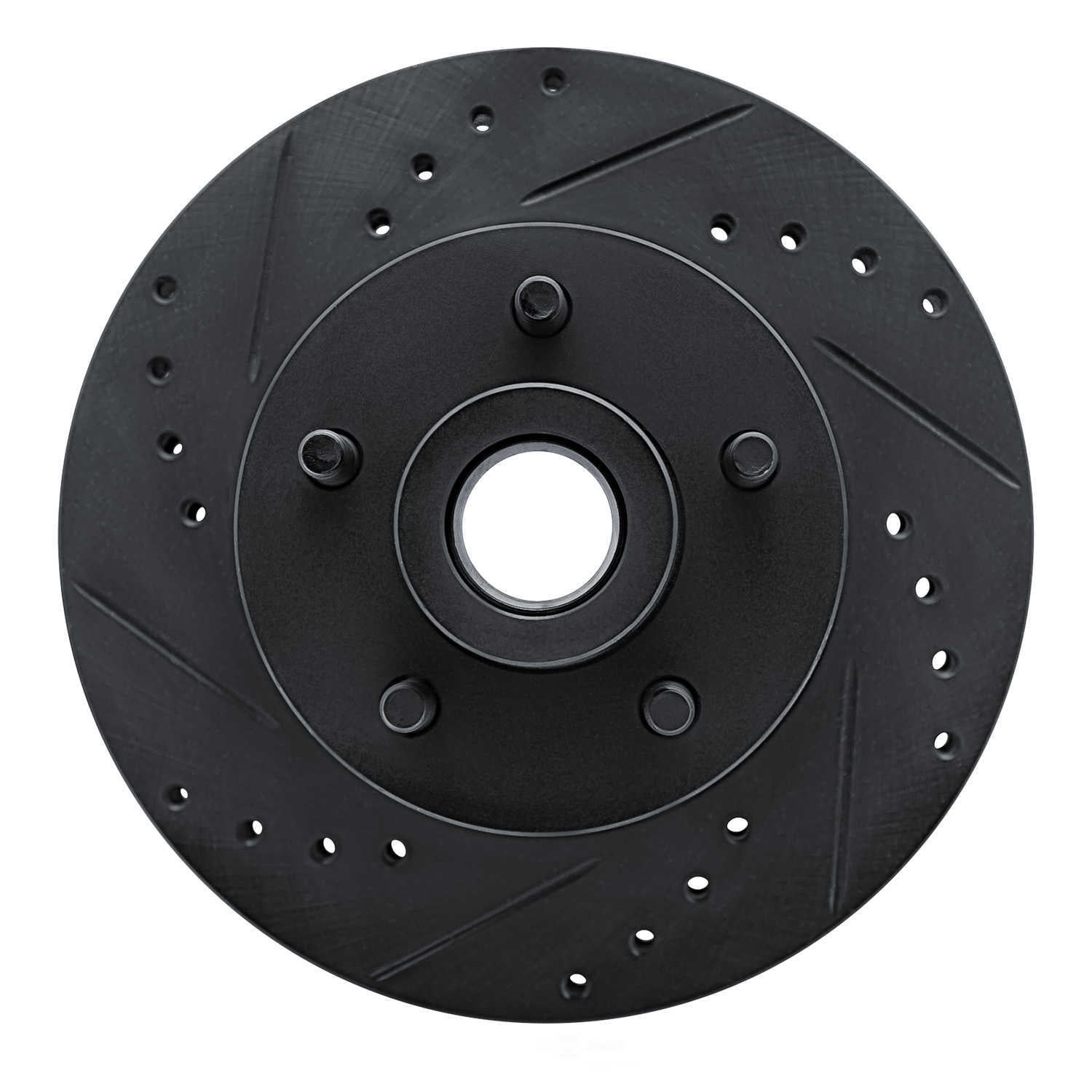 Dynamic Friction Company 633-56004L DFC Brake Rotor - Drilled And Slotted - Black