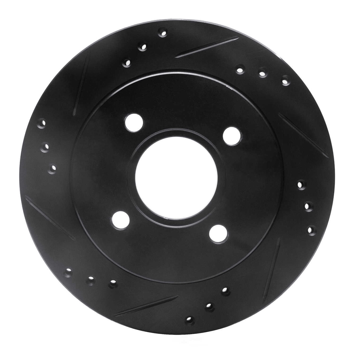 Dynamic Friction Company 633-56014L DFC Brake Rotor - Drilled And Slotted - Black