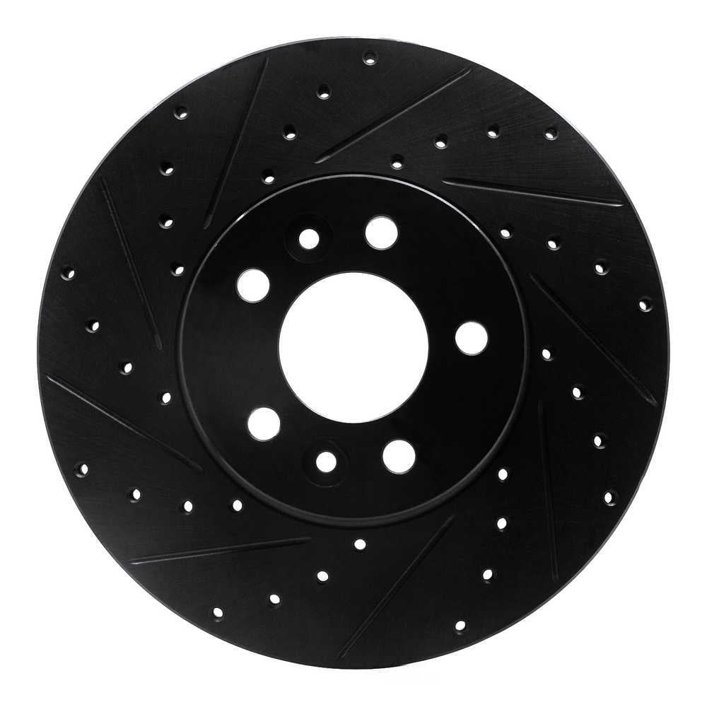 Dynamic Friction Company 633-56016L DFC Brake Rotor - Drilled And Slotted - Black
