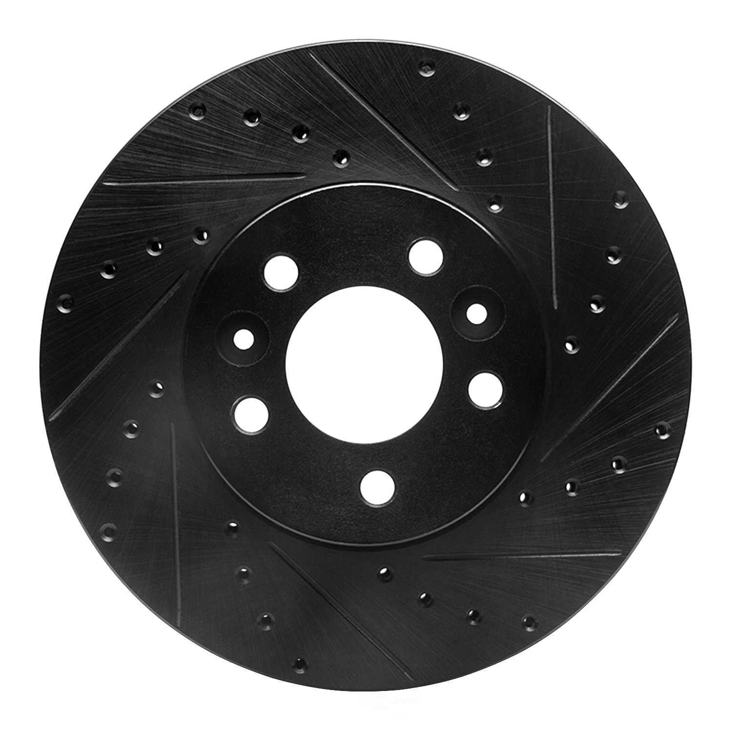 Dynamic Friction Company 633-56016R DFC Brake Rotor - Drilled And Slotted - Black