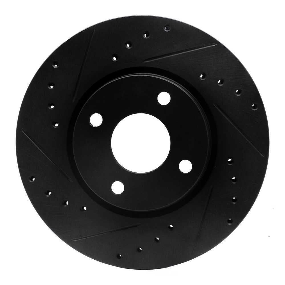 Dynamic Friction Company 633-56017L DFC Brake Rotor - Drilled And Slotted - Black