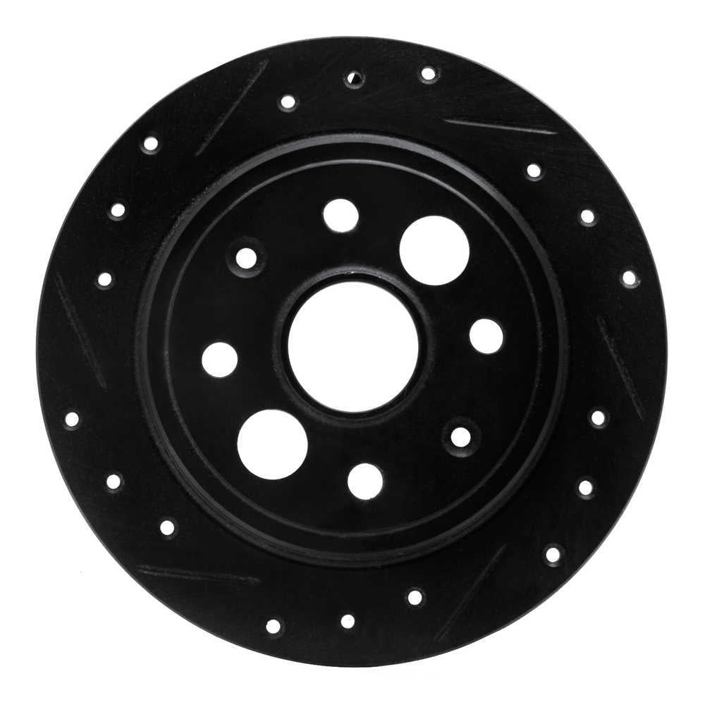 Dynamic Friction Company 633-58000L DFC Brake Rotor - Drilled And Slotted - Black