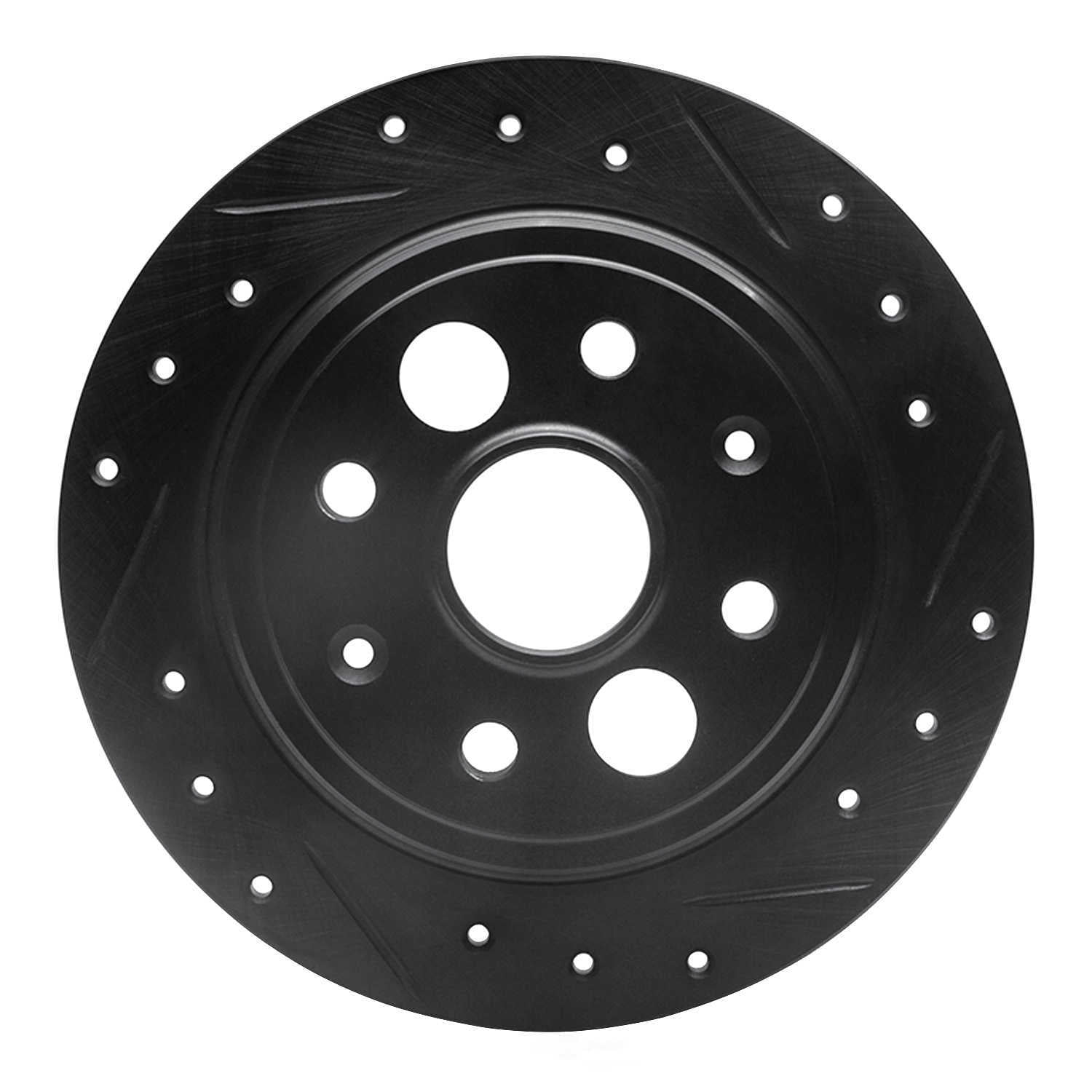 Dynamic Friction Company 633-58000R DFC Brake Rotor - Drilled And Slotted - Black