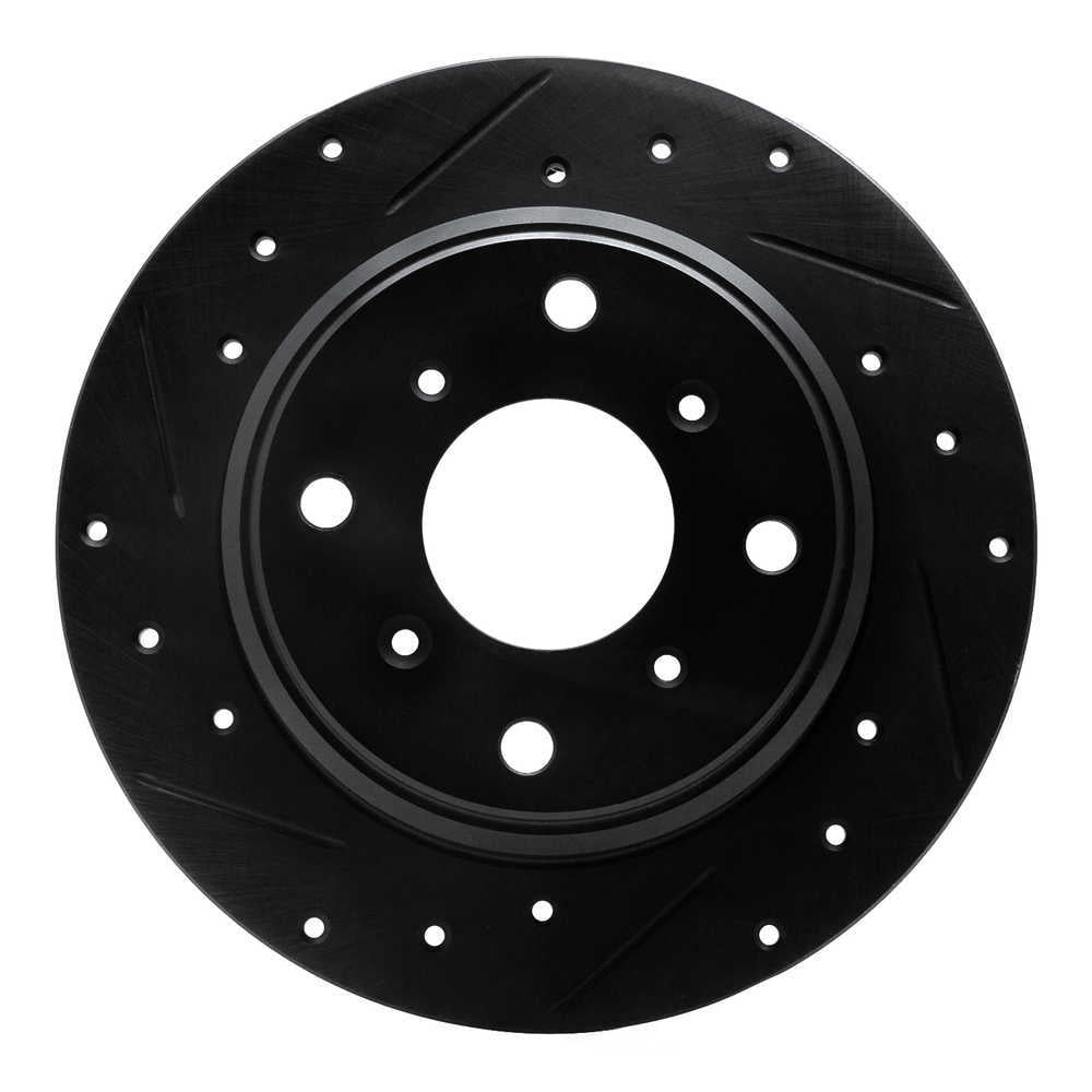 Dynamic Friction Company 633-58002L DFC Brake Rotor - Drilled And Slotted - Black