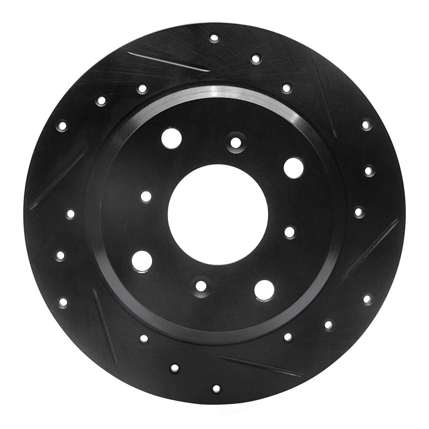 Dynamic Friction Company 633-58002R DFC Brake Rotor - Drilled And Slotted - Black