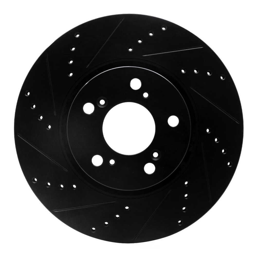 Dynamic Friction Company 633-58025L DFC Brake Rotor - Drilled And Slotted - Black