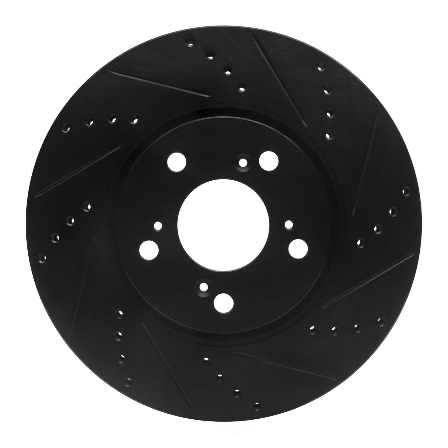 Dynamic Friction Company 633-58025R DFC Brake Rotor - Drilled And Slotted - Black