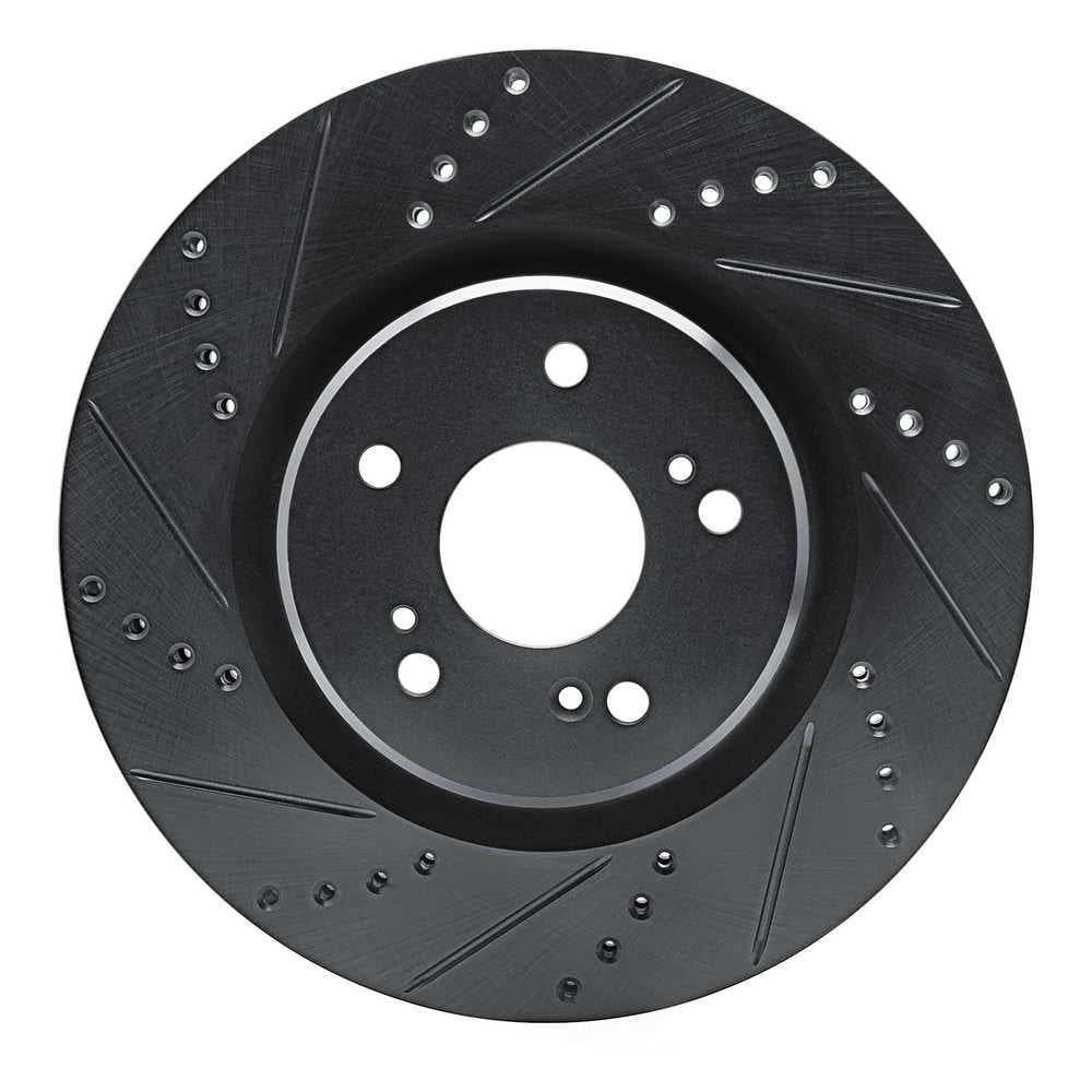 Dynamic Friction Company 633-58032L DFC Brake Rotor - Drilled And Slotted - Black