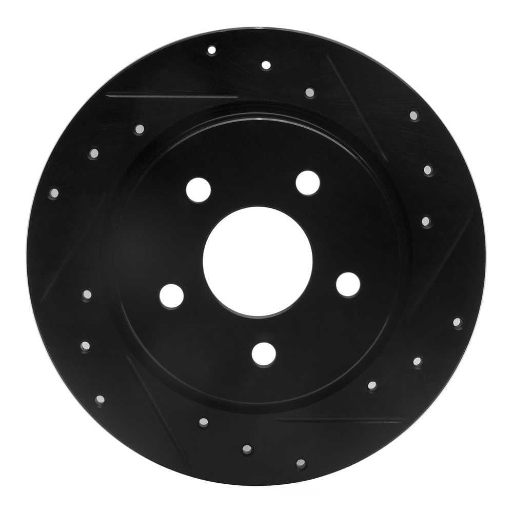 Dynamic Friction Company 633-58038R DFC Brake Rotor - Drilled And Slotted - Black