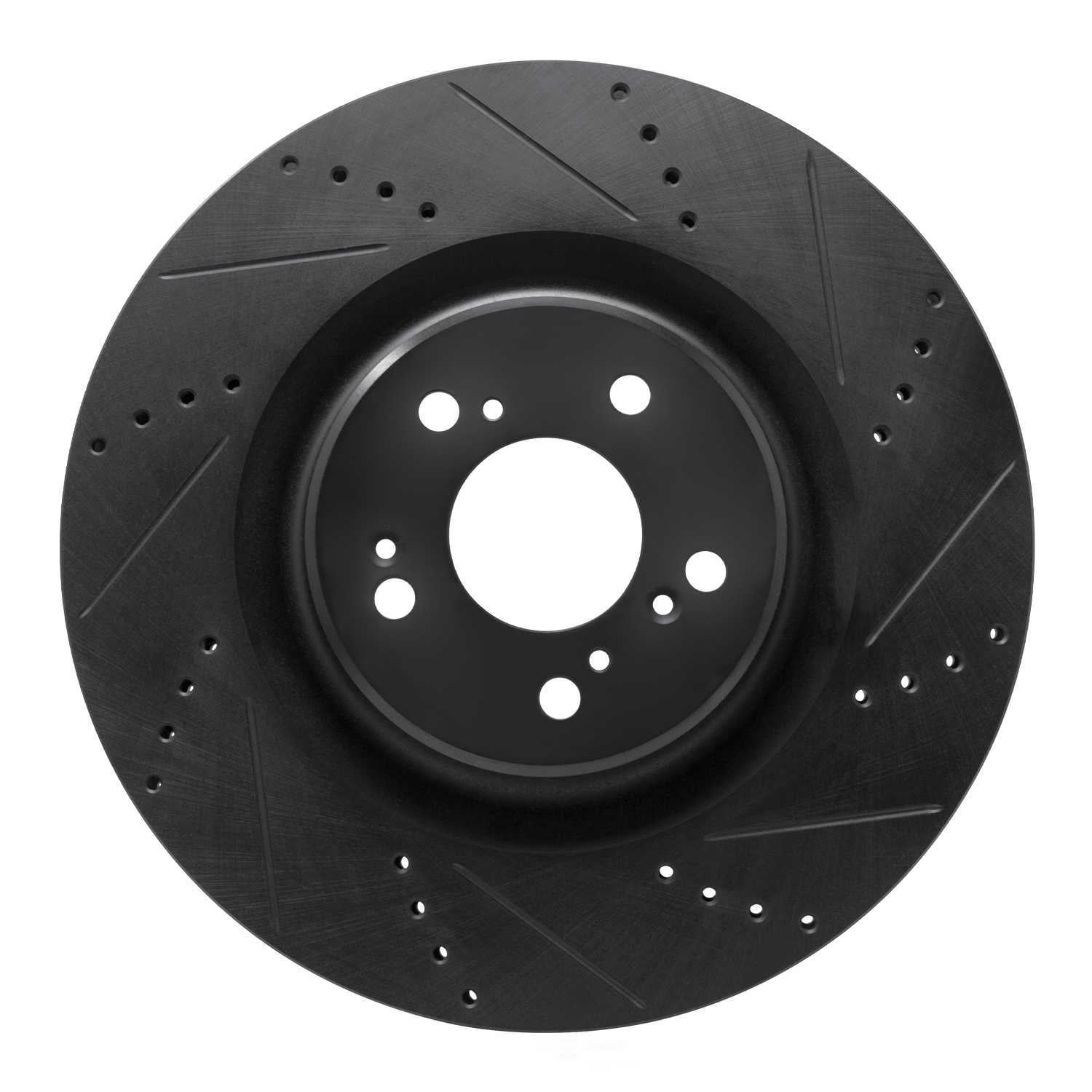 Dynamic Friction Company 633-58039R DFC Brake Rotor - Drilled And Slotted - Black