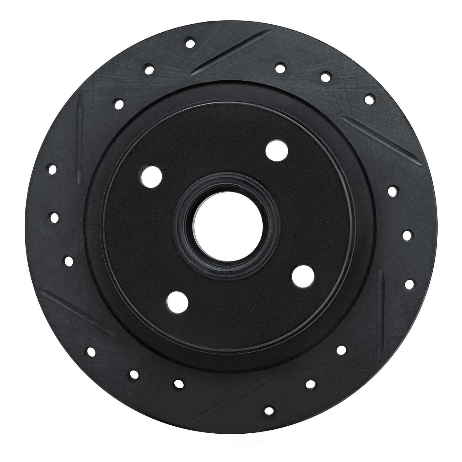 Dynamic Friction Company 633-59010L DFC Brake Rotor - Drilled And Slotted - Black