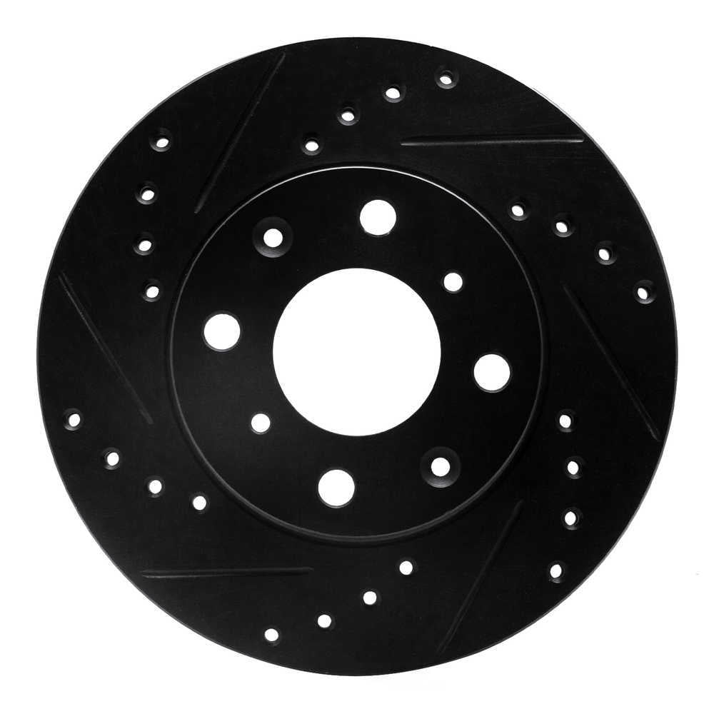 Dynamic Friction Company 633-59011L DFC Brake Rotor - Drilled And Slotted - Black