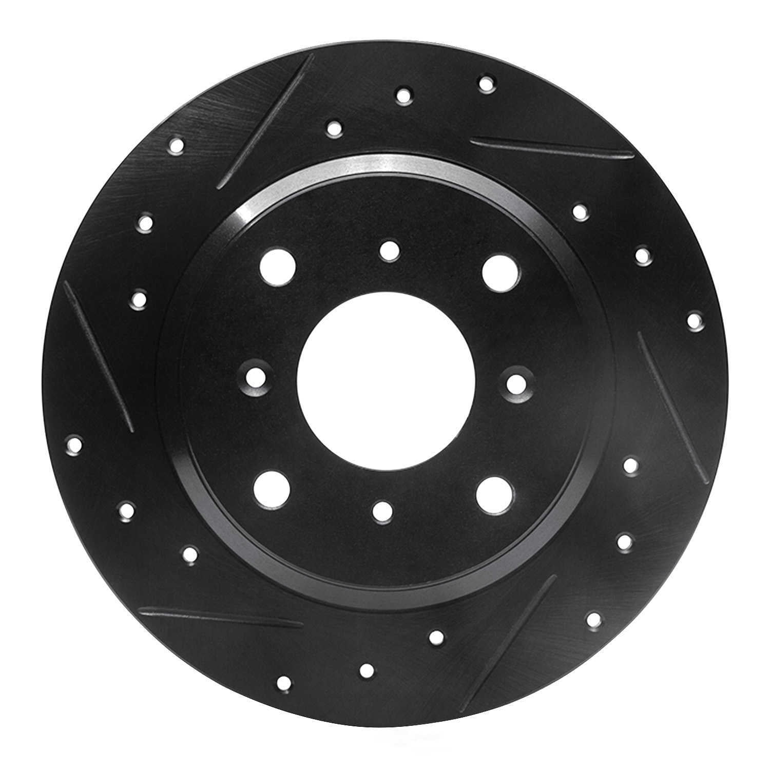 Dynamic Friction Company 633-59013L DFC Brake Rotor - Drilled And Slotted - Black