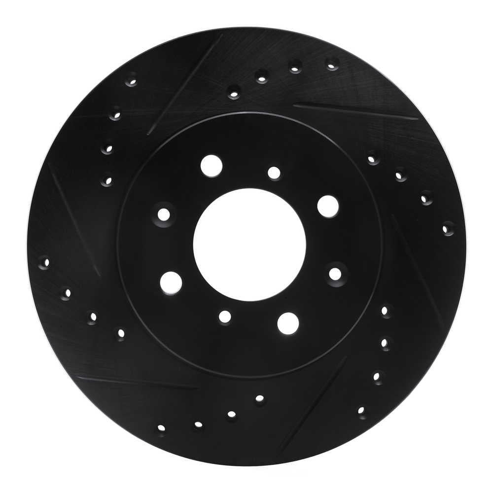 Dynamic Friction Company 633-59015L DFC Brake Rotor - Drilled And Slotted - Black