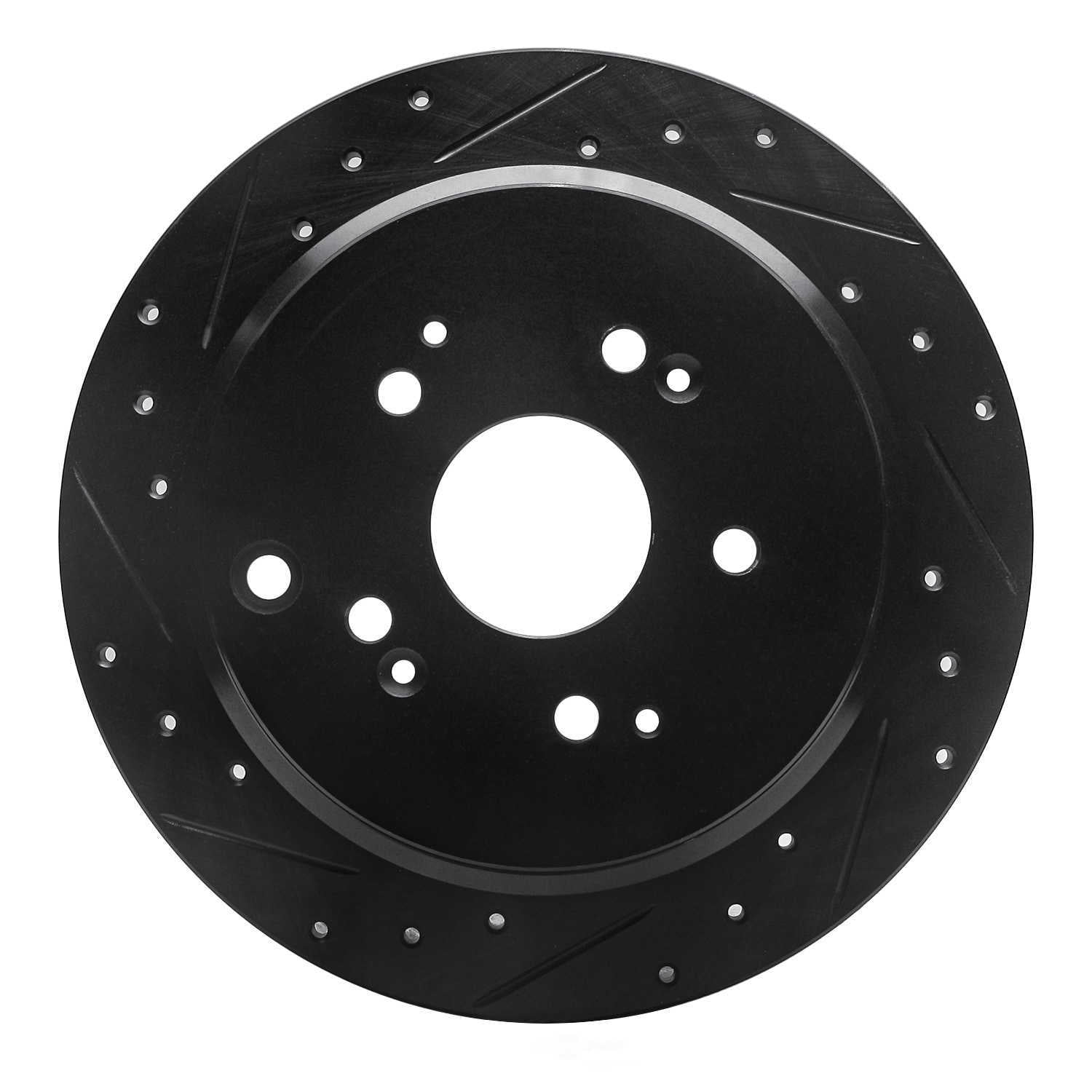 Dynamic Friction Company 633-59047L DFC Brake Rotor - Drilled And Slotted - Black