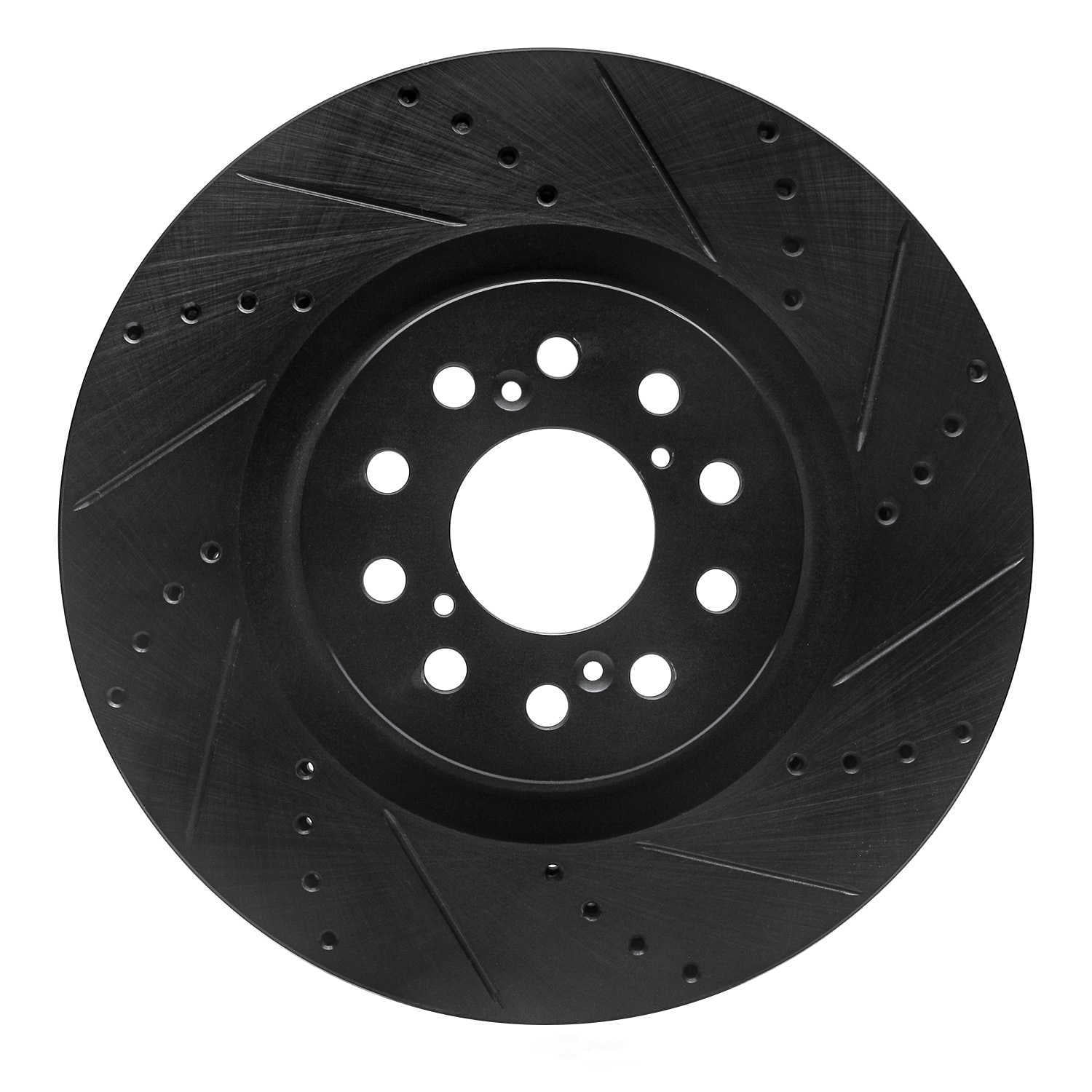 Dynamic Friction Company 633-59065L DFC Brake Rotor - Drilled And Slotted - Black