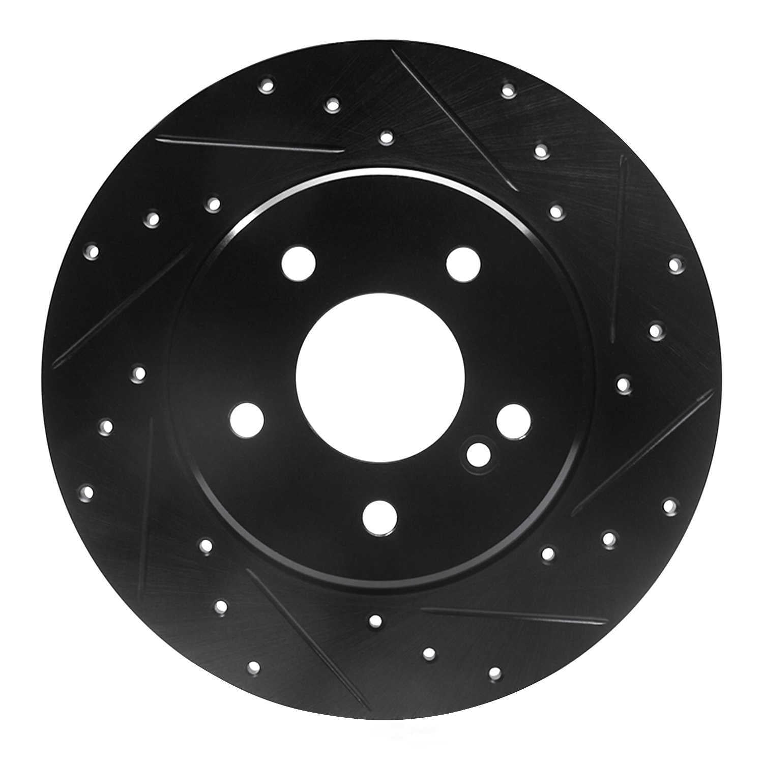 Dynamic Friction Company 633-63037R DFC Brake Rotor - Drilled And Slotted - Black