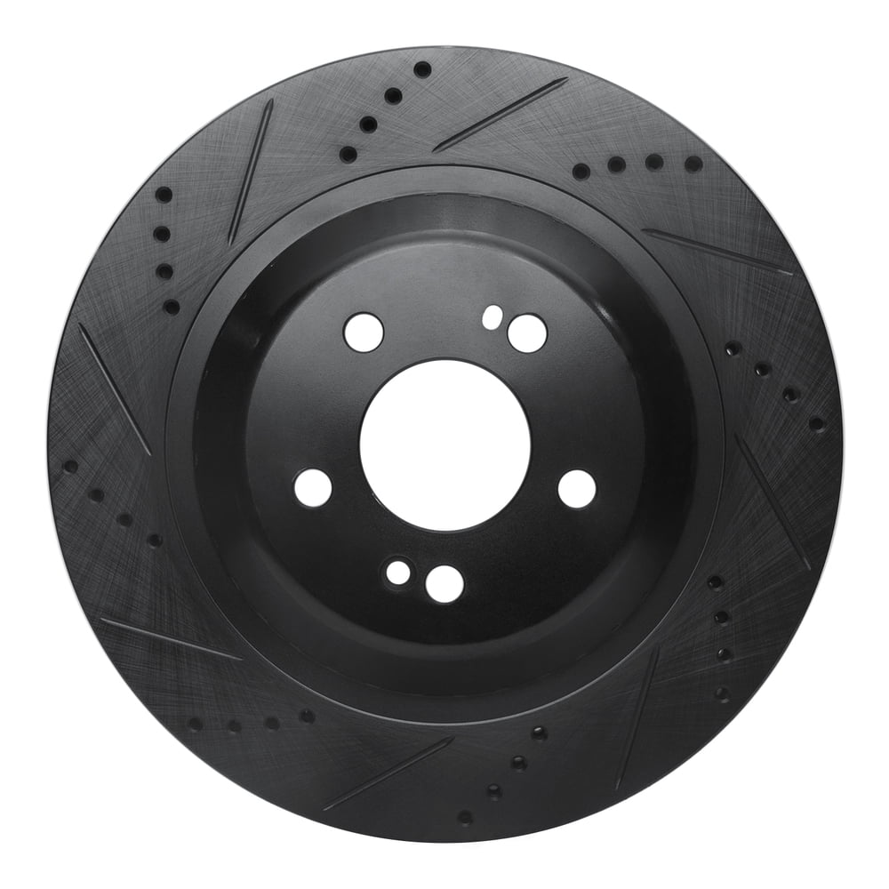 Dynamic Friction Company 633-63113L DFC Brake Rotor - Drilled And Slotted - Black