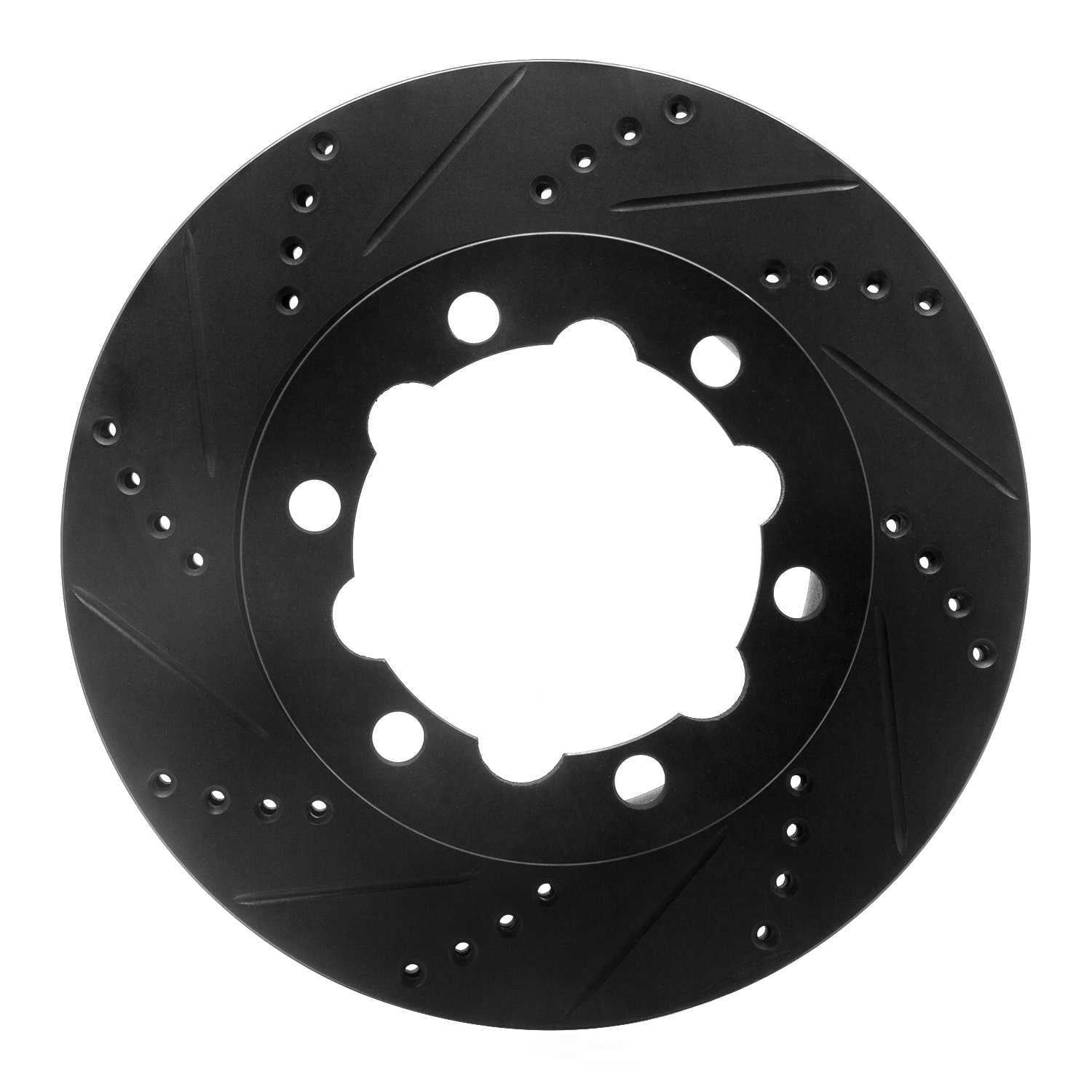 Dynamic Friction Company 633-63134L DFC Brake Rotor - Drilled And Slotted - Black