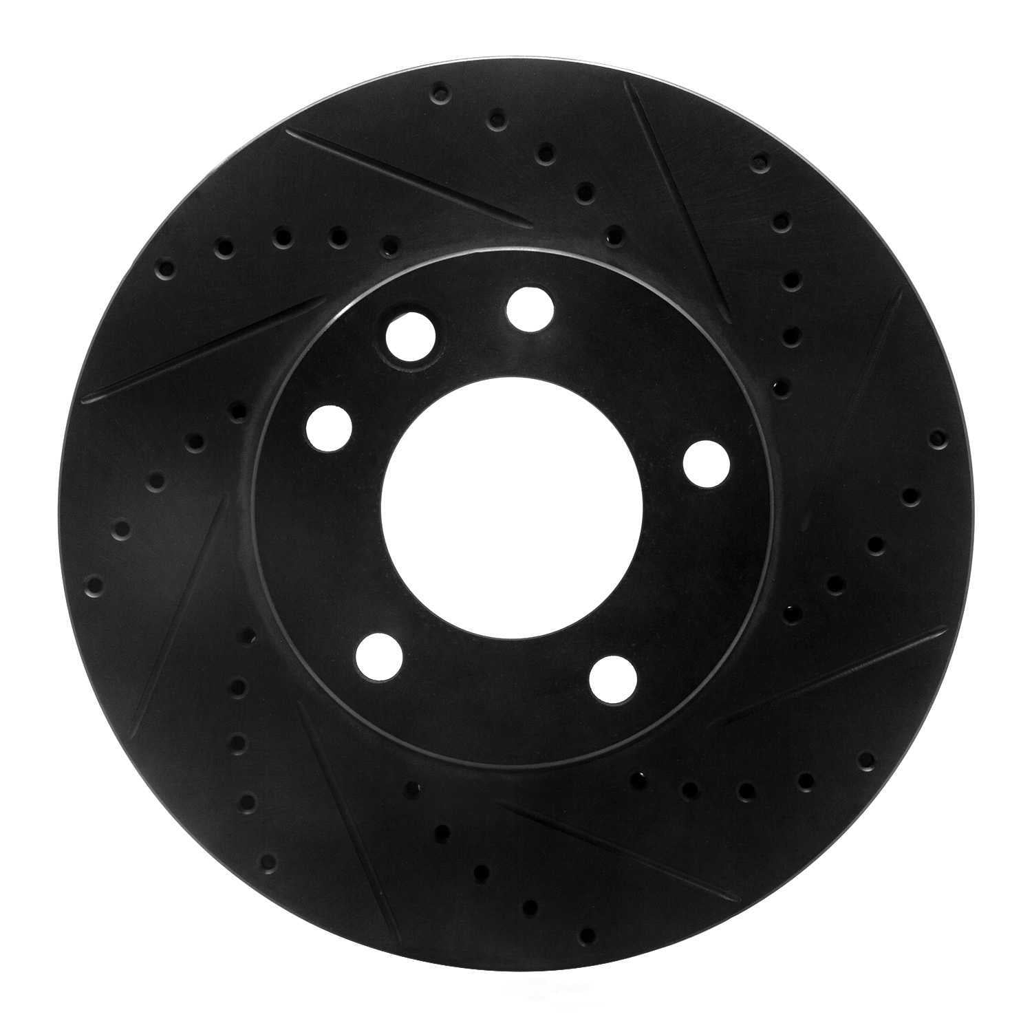Dynamic Friction Company 633-63135R DFC Brake Rotor - Drilled And Slotted - Black