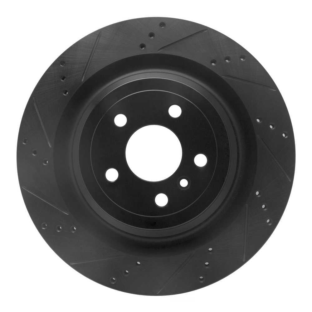 Dynamic Friction Company 633-63150L DFC Brake Rotor - Drilled And Slotted - Black