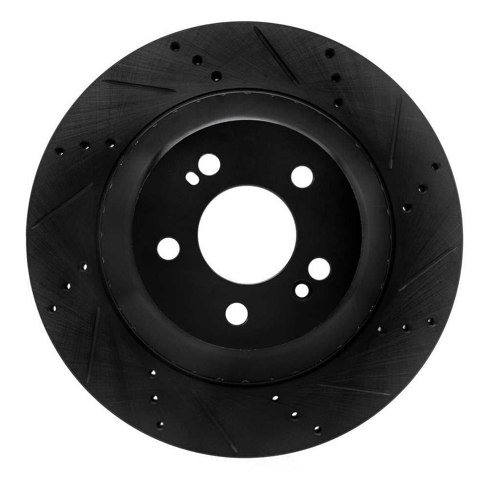 Dynamic Friction Company 633-63165R DFC Brake Rotor - Drilled And Slotted - Black