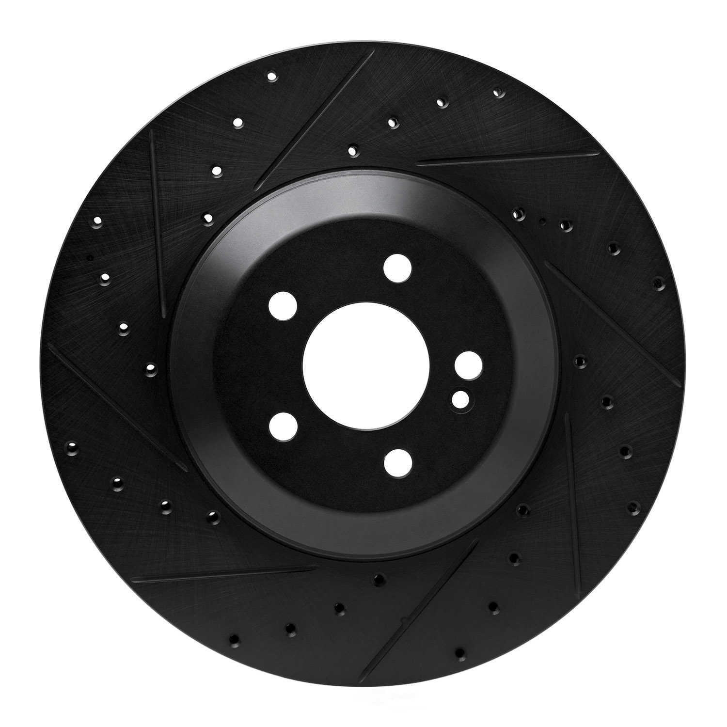 Dynamic Friction Company 633-63166L DFC Brake Rotor - Drilled And Slotted - Black