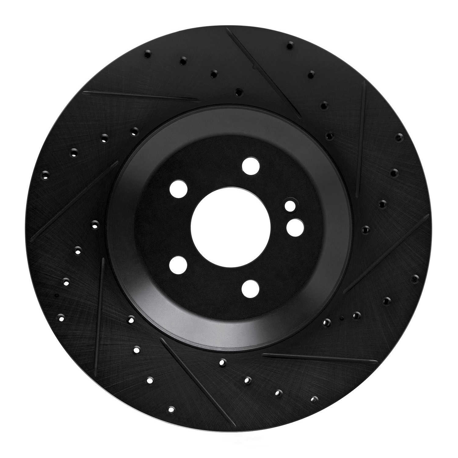 Dynamic Friction Company 633-63166R DFC Brake Rotor - Drilled And Slotted - Black