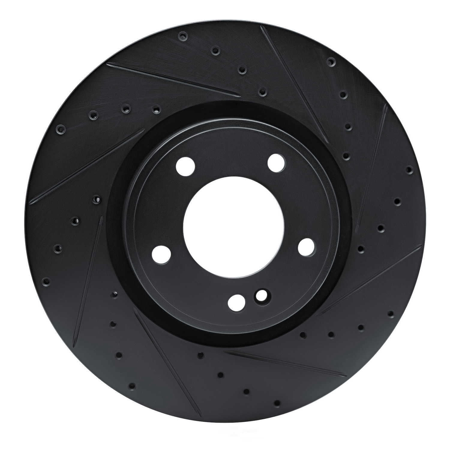 Dynamic Friction Company 633-63176R DFC Brake Rotor - Drilled And Slotted - Black