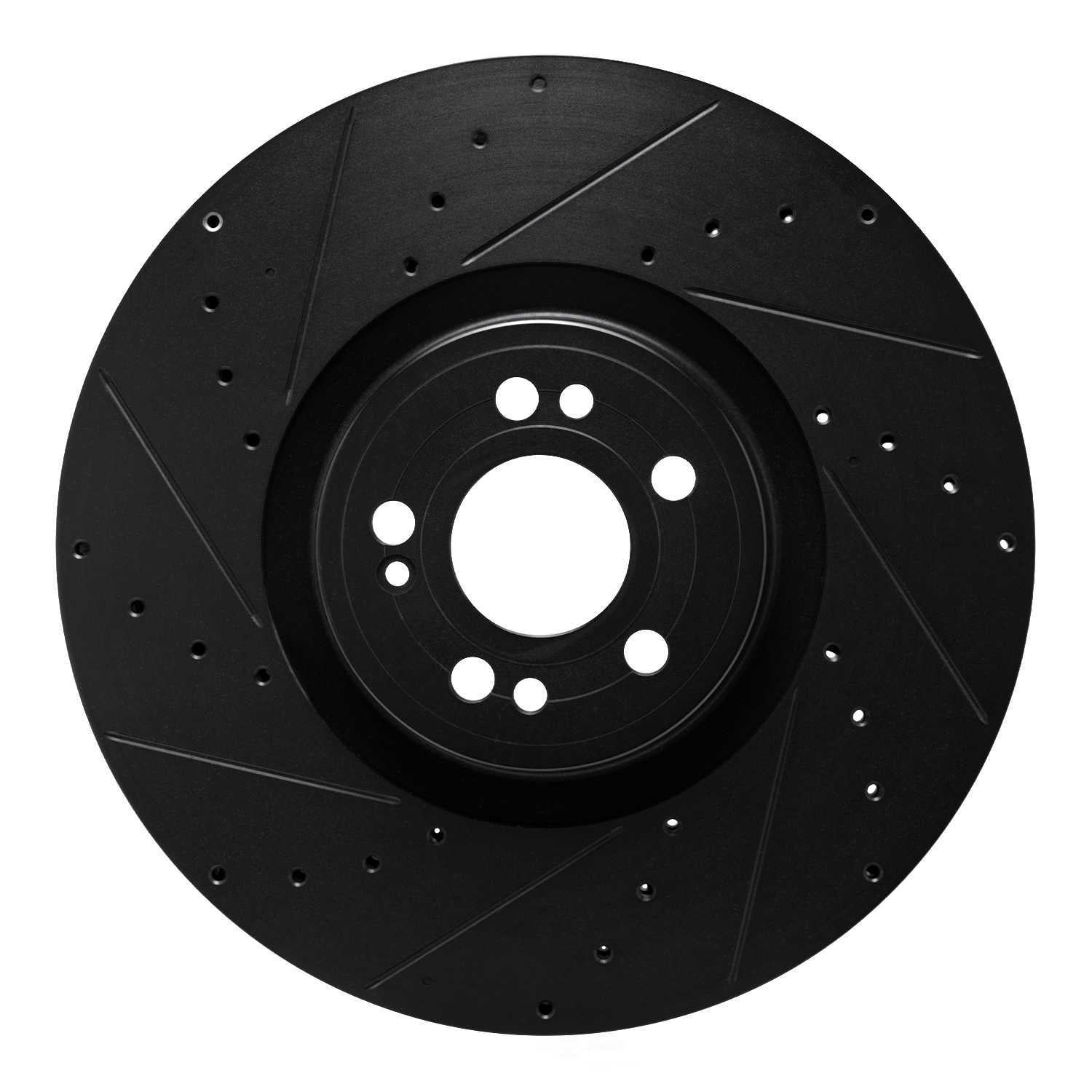 Dynamic Friction Company 633-63180L DFC Brake Rotor - Drilled And Slotted - Black