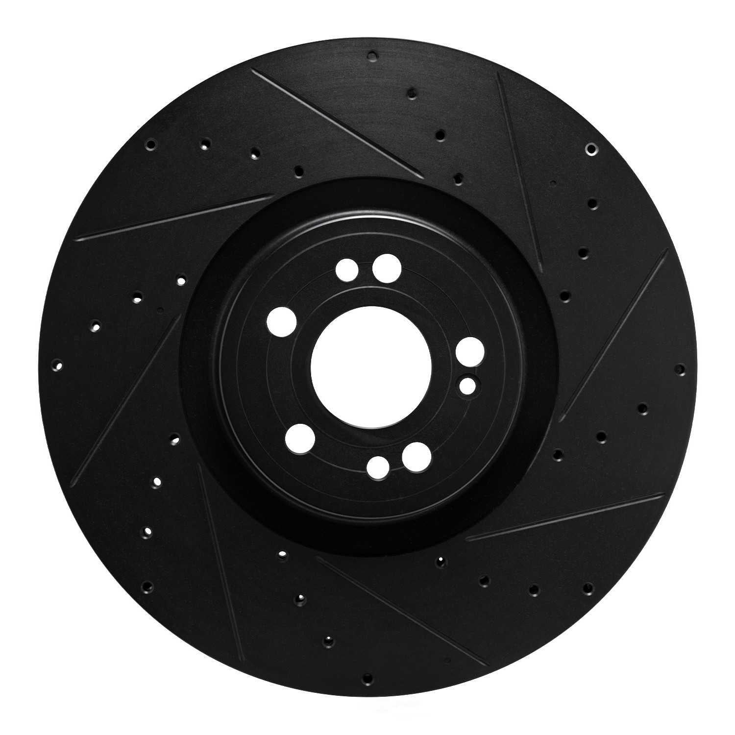 Dynamic Friction Company 633-63180R DFC Brake Rotor - Drilled And Slotted - Black