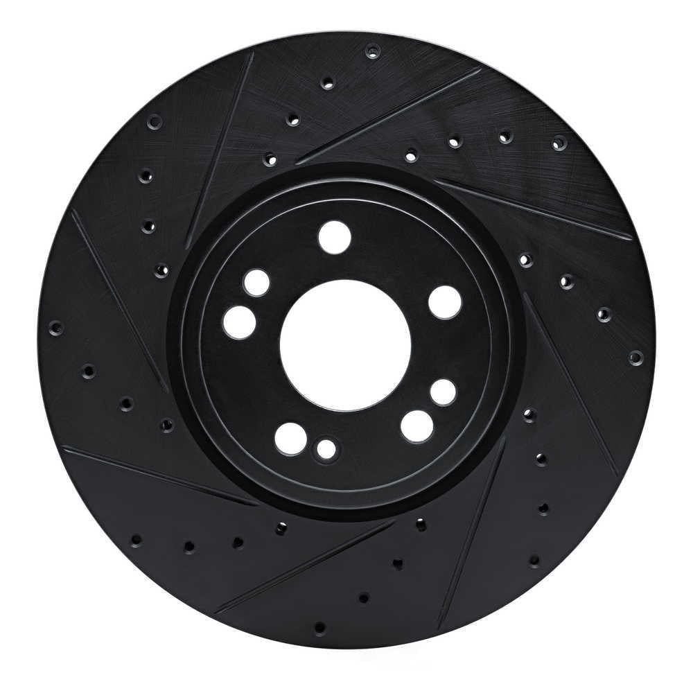 Dynamic Friction Company 633-63181L DFC Brake Rotor - Drilled And Slotted - Black