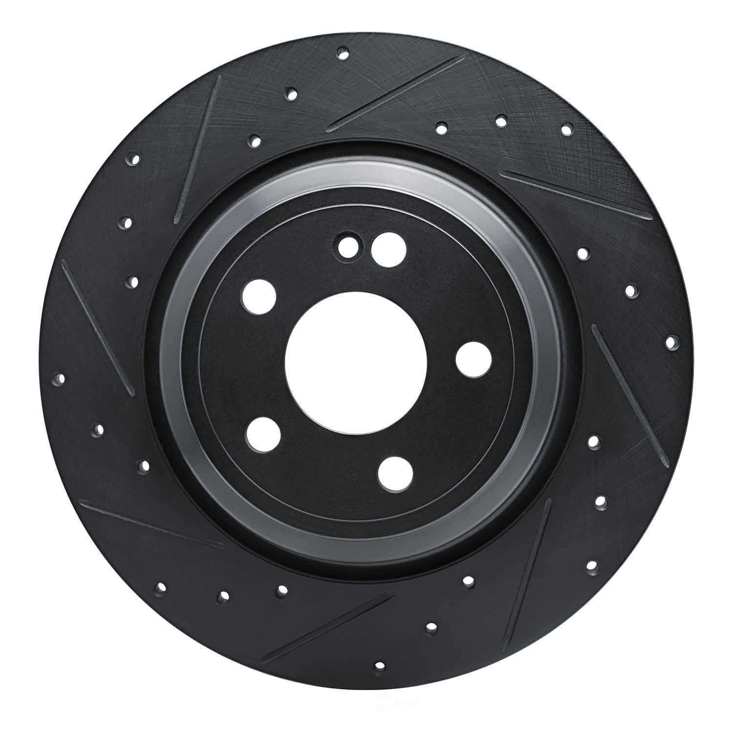 Dynamic Friction Company 633-63182L DFC Brake Rotor - Drilled And Slotted - Black