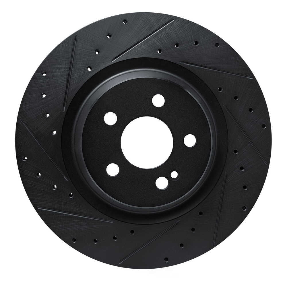 Dynamic Friction Company 633-63183L DFC Brake Rotor - Drilled And Slotted - Black