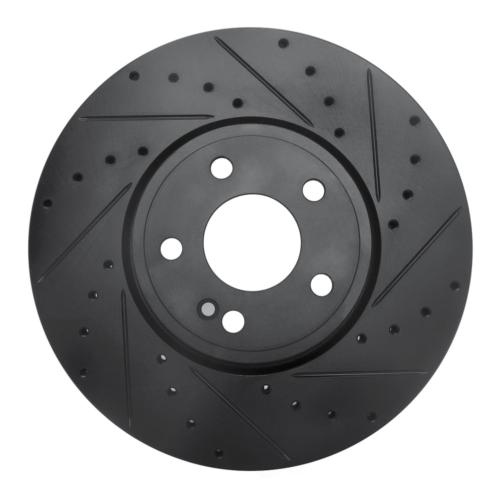 Dynamic Friction Company 633-63186R DFC Brake Rotor - Drilled And Slotted - Black