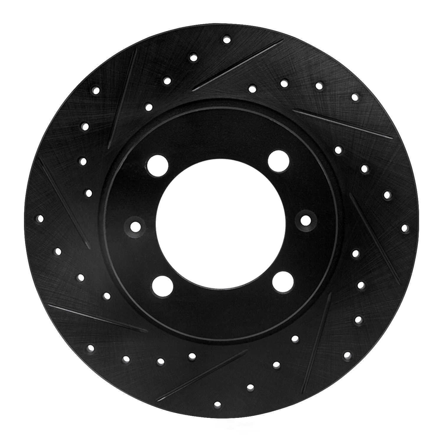 Dynamic Friction Company 633-65001L DFC Brake Rotor - Drilled And Slotted - Black