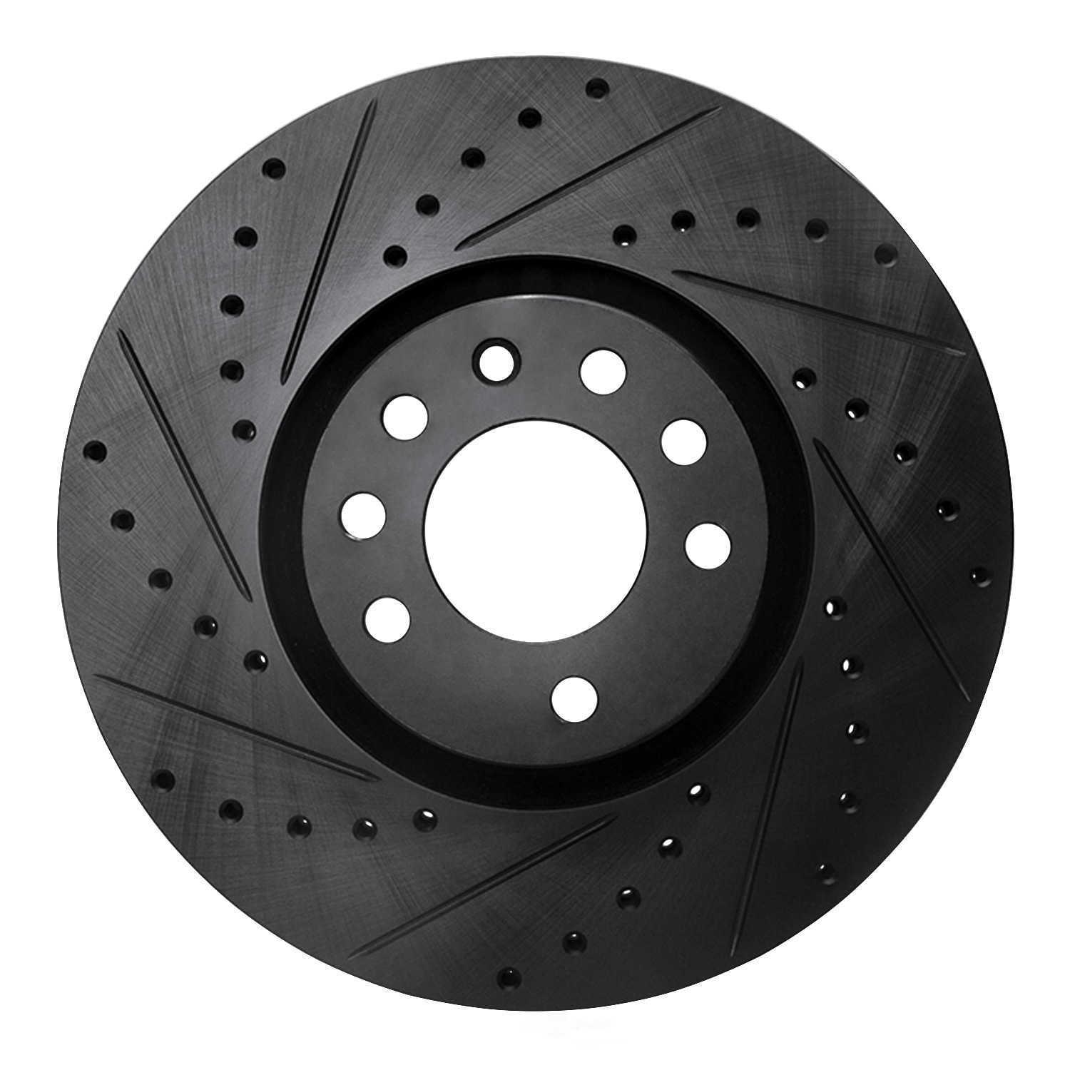 Dynamic Friction Company 633-65019L DFC Brake Rotor - Drilled And Slotted - Black