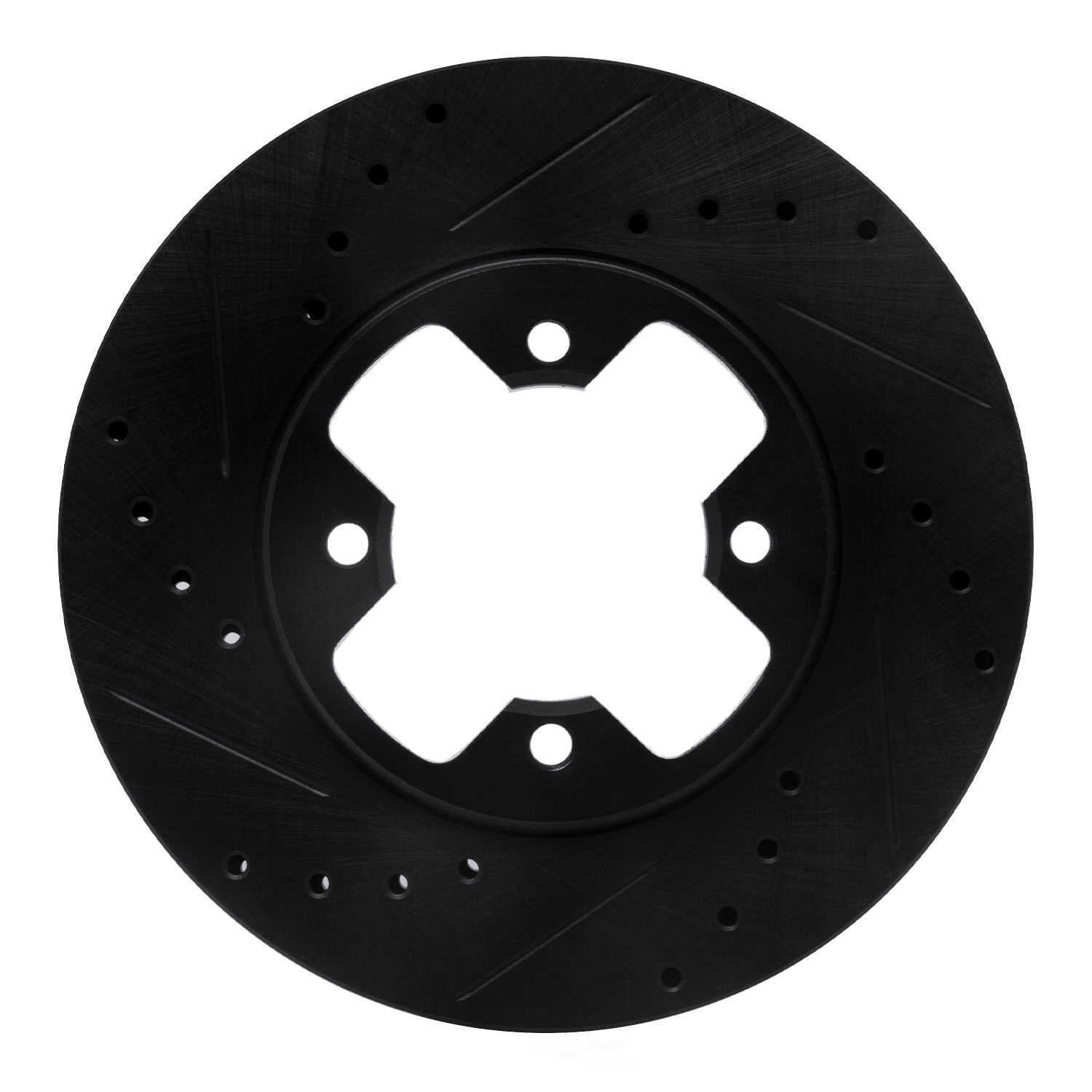 Dynamic Friction Company 633-67005L DFC Brake Rotor - Drilled And Slotted - Black