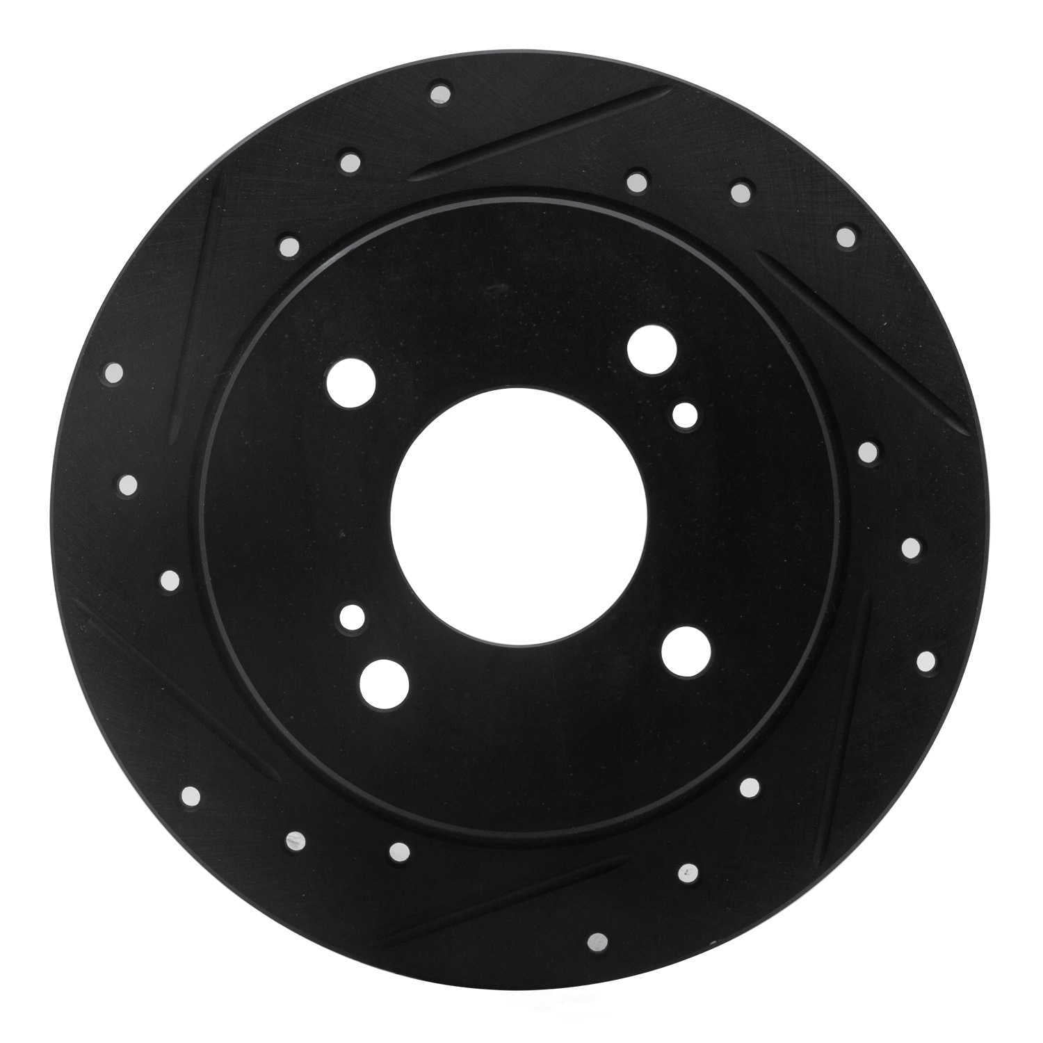 Dynamic Friction Company 633-67012L DFC Brake Rotor - Drilled And Slotted - Black