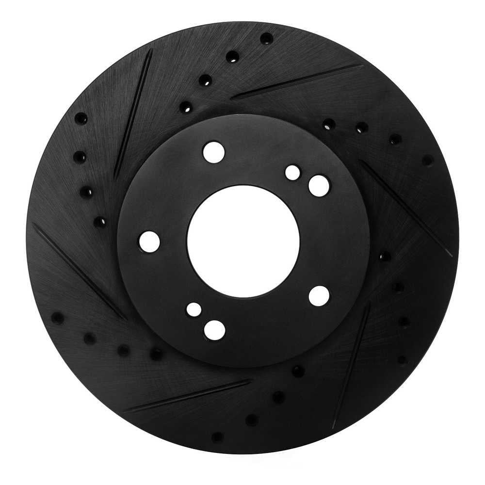 Dynamic Friction Company 633-67033L DFC Brake Rotor - Drilled And Slotted - Black