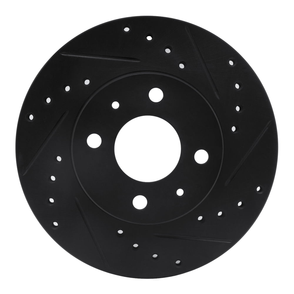 Dynamic Friction Company 633-67037R DFC Brake Rotor - Drilled And Slotted - Black