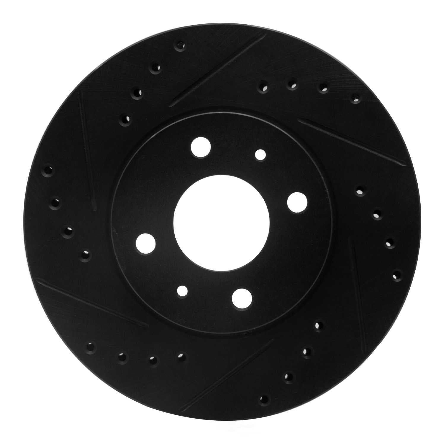 Dynamic Friction Company 633-67041L DFC Brake Rotor - Drilled And Slotted - Black